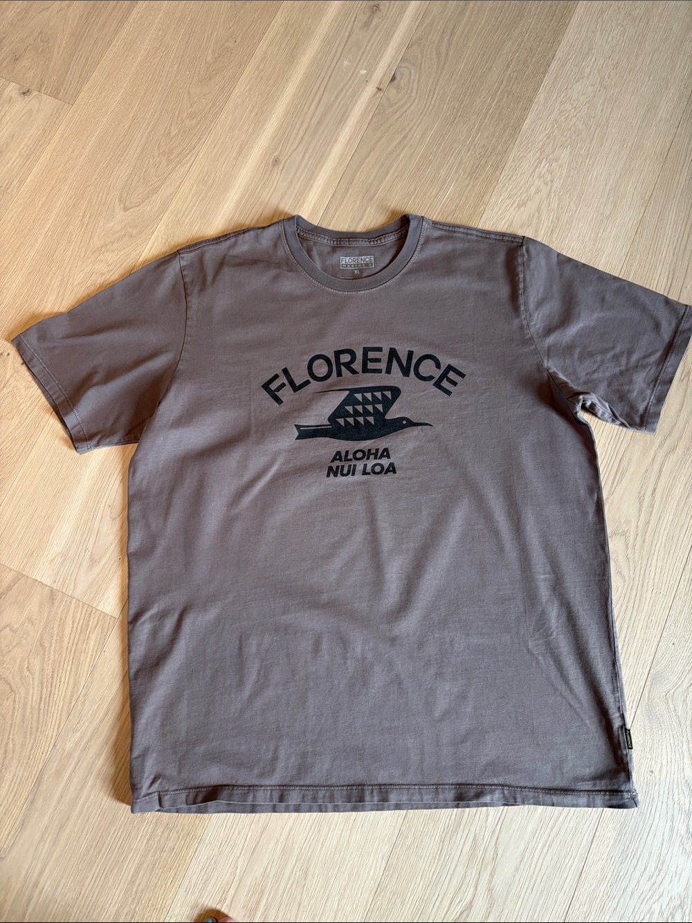 Florence Aloha Nui Loa Short-Sleeve Tee — Brown